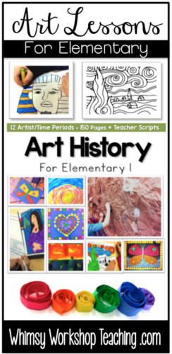 Art History 1 has 12 easy lessons for busy teachers. Simple supplies, photo directions, and teacher scripts to read aloud.