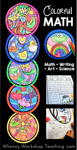 Colorful Math integrates Math, Art, Writing and Science to create stunning bulletin displays. There are 50 differentiated themes to fill your independent math and literacy centers for the whole year.