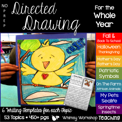 Three easy ways to us directed drawing for both art projects and literacy prompts in your classroom