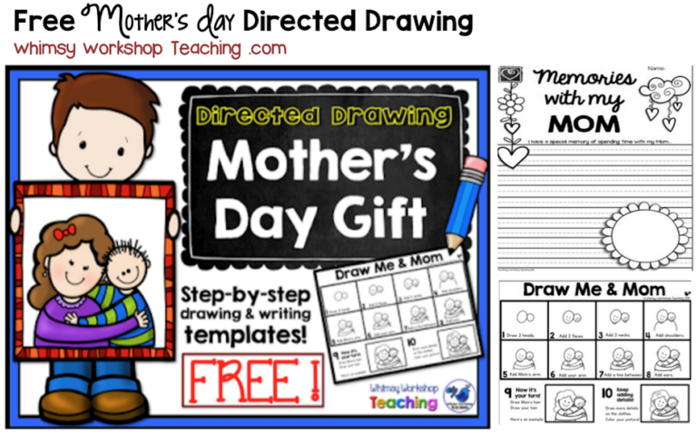 FREE Mother's Day Directed Drawing and Writing set - Whimsy Workshop ...