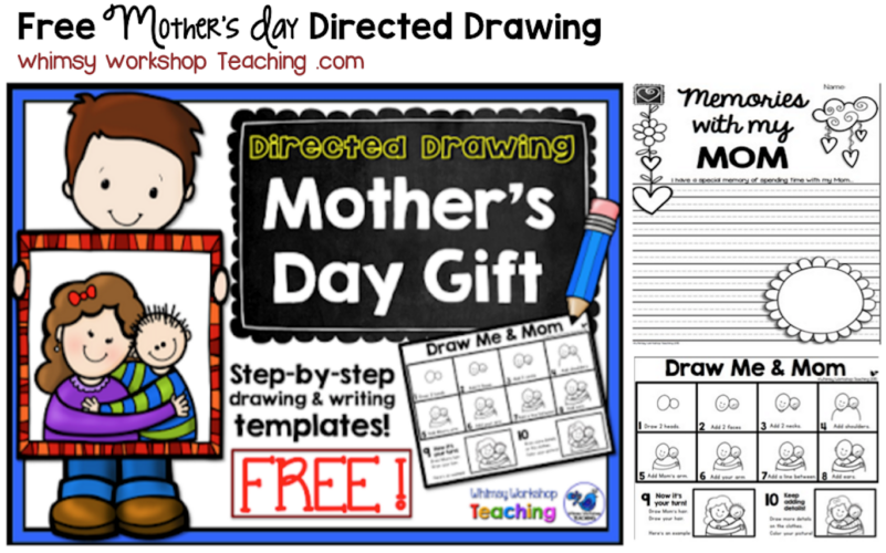 FREE Mother's Day Directed Drawing and Writing set Whimsy