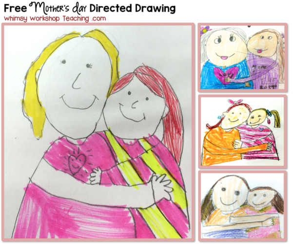 FREE Mother's Day Directed Drawing with differentiated writing pages to write a sweet letter to Mom