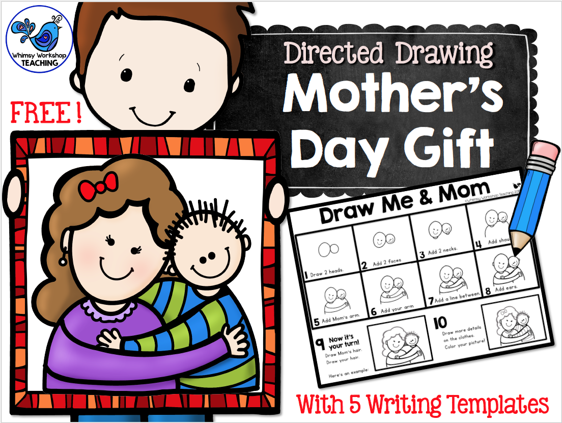 FREE Mother's Day directed drawing and writing prompts - Whimsy ...