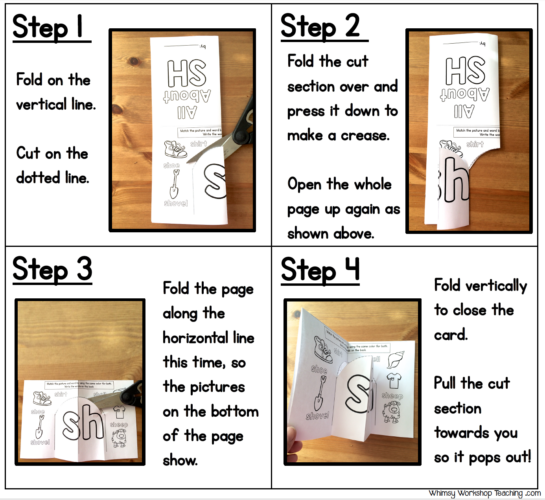 Pop Up Phonics Directions