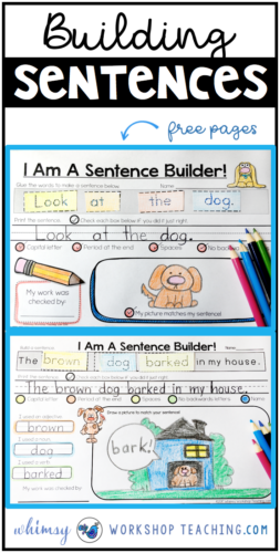 Sentence Building through the entire year! Independent practice building and self editing sentences with parts of speech and spelling patterns together!