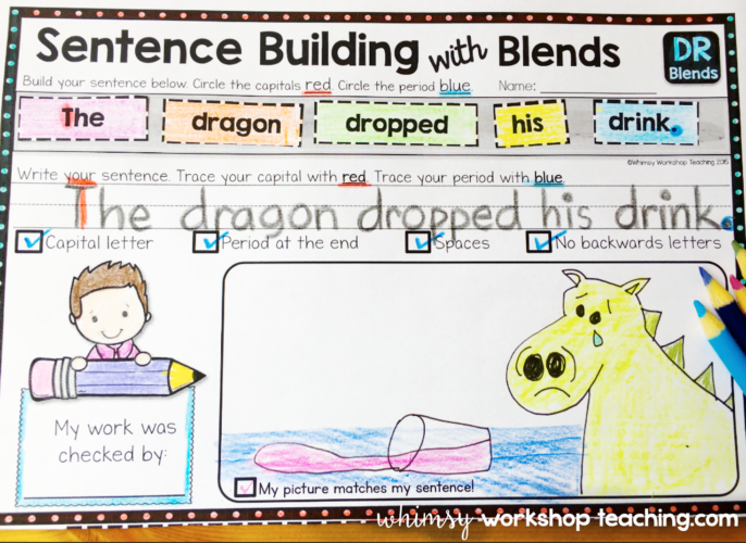 Sentences with Blends and other spelling patterns