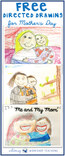 Free Mother's Day directed drawing lesson that students can complete independently. Also included are several different writing templates for mom (lots of cute ideas and several free downloads in this post!)