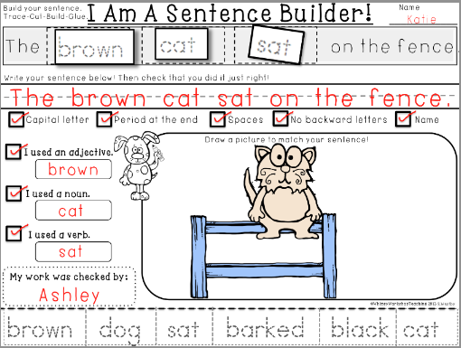 Sentence Building Kits for the entire year of morning work or literacy centers