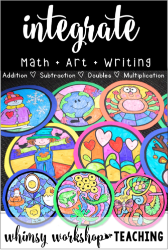 No prep math and art projects with writing integration activities for kindergarten, grade one or grade two (free pages)