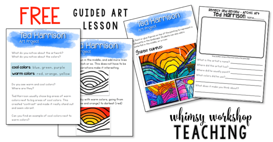 Freebie download - Ted Harrison Art lesson!