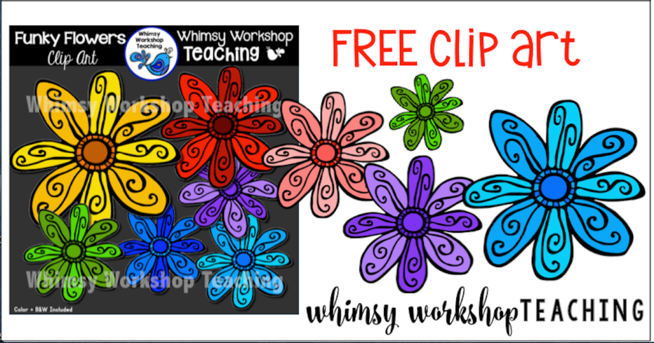 Funky Flowers clip art