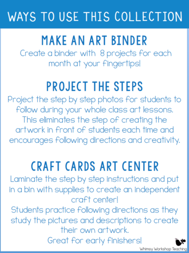 How to use your step by step seasonal craft ideas in the classroom