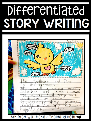 Complete set of 50 supported and differentiated story writing templates for elementary writer's workshop or writing centers