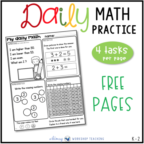Free daily math pages