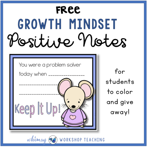 Free set of positive notes for students to give and receive