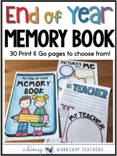 end of the year activities memory book