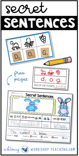 Practice phonics and letter sound recognition while writing words and sentences! These engaging no-prep activities will fill your literacy centers all year!