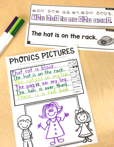 Directed Drawing for Phonics Sentences