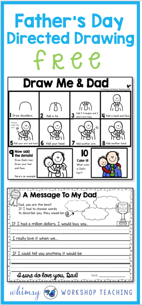 Father's Day Directed Drawing Ideas - Whimsy Workshop Teaching