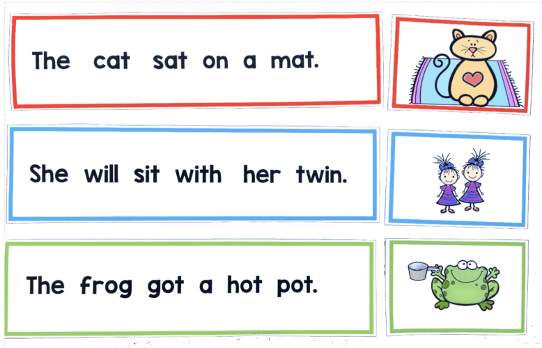 Sentence Picture Match Up Cards