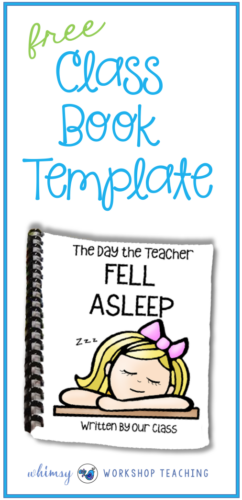 Download this FREE class template for making a class book together! Each student writes one page to create a class book that can be added to your classroom library.