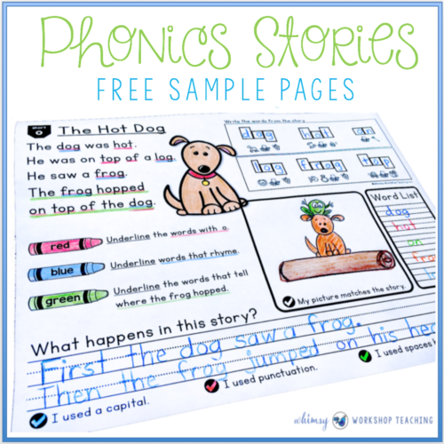 Phonics Stories free sample pages