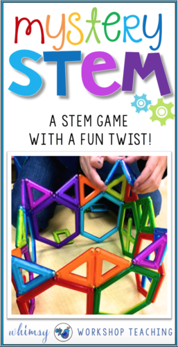 Add a fun twist to your STEM exploration with the Mystery STEM game! Students are challenged to build with limited supplies and encouraged to share reflections with friends. There are thinking cards and a reflection booklet to complete after building for a rigorous fun STEM activity any time!