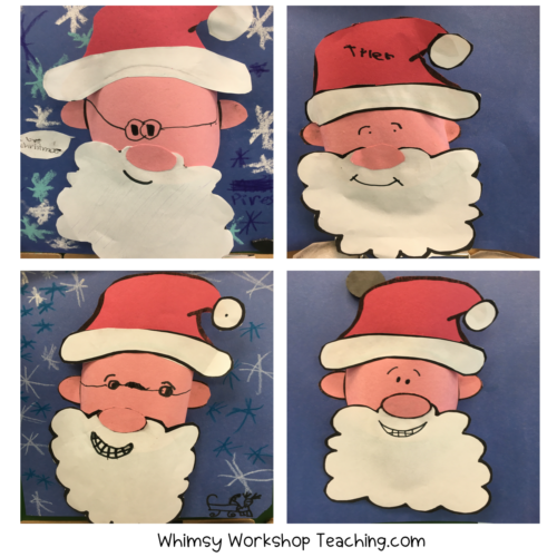 class photos of pop up santa