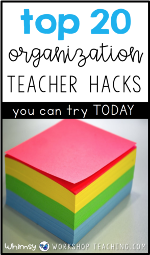 Teacher hack and tips to keep the classroom organized! Teachers can try these organizational hacks today in their classrooms. #organization #classroom #teachertips #teacherhacks #organizedclassroom