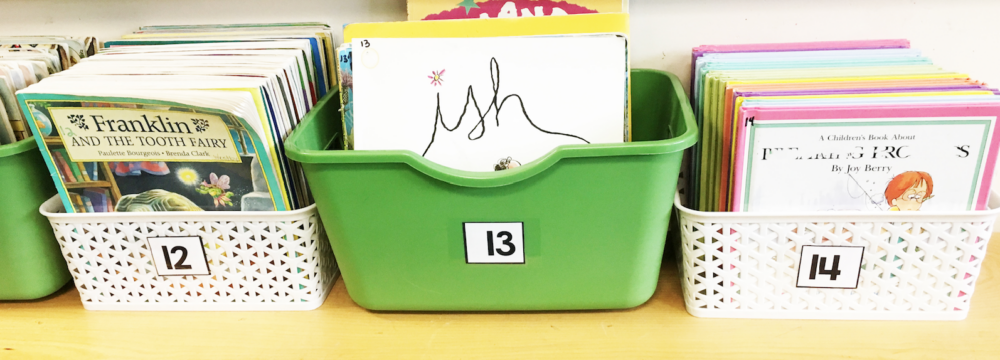 organization in the classroom with baskets