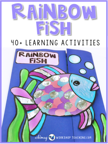 Rainbow Fish Book Companion with over 70 pages of art and writing activities.