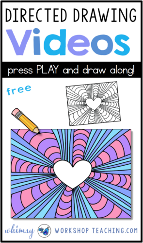 Directed Drawing Videos are a fun way to incorporate drawing and writing activities! Just press PLAY and draw along! #directeddrawing #art #firstgrade #drawing #secondgrade #kidsartideas