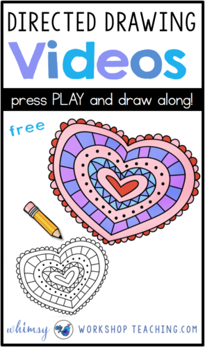 Directed Drawing Videos are a fun way to incorporate drawing and writing activities! Just press PLAY and draw along! #directeddrawing #art #firstgrade #drawing #secondgrade #kidsartideas