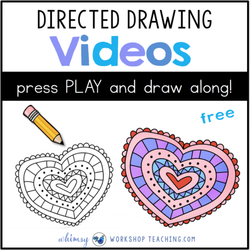 Directed Drawing videos valentine heart 2