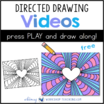 Directed Drawing videos Valentine hearts