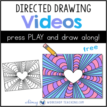 Valentine's Day Directed Drawing First Grade - Whimsy Workshop Teaching