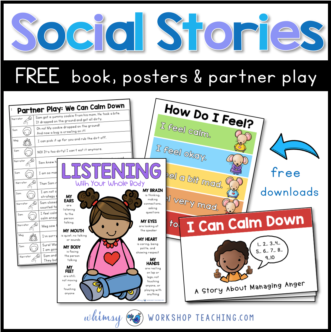 Teaching Social Skills with Social Stories - Whimsy Workshop Teaching