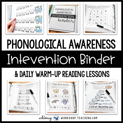 How do you teach and assess reading to kindergarten or first grade students? This no prep binder is perfect for quick reading intervention along with hundreds of paperless reading lessons and activities. #readingintervention #firstgradereading #kindergartenreading #guidedreadinglessons