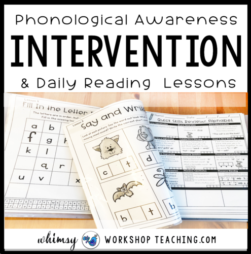 Reading Intervention paperless lessons and intervention binder