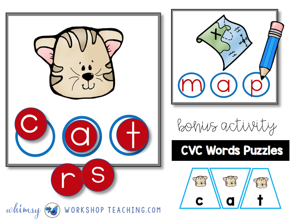 Building Words Phonics Puzzles By Whimsy Workshop Teaching Whimsy Workshop Teaching 