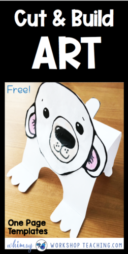 Polar Bear one page simple art craft template free download #firstgradeart #firstgradscrafts #kindergartencrafts