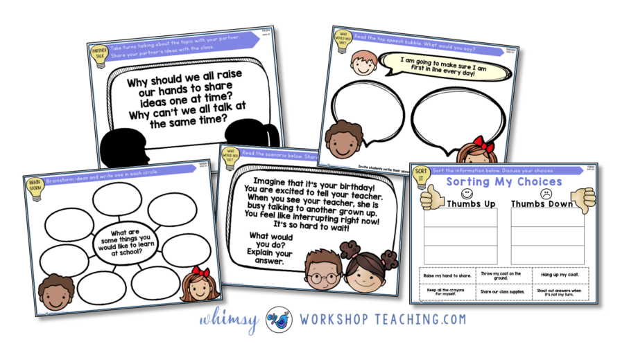 free set of projectable social skills lessons SEL