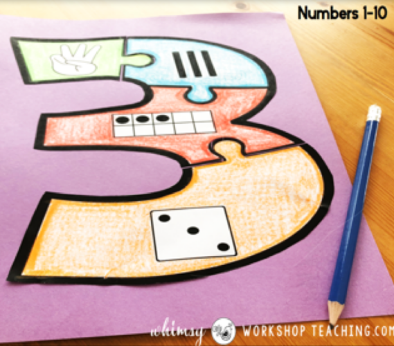 number puzzles math crafts