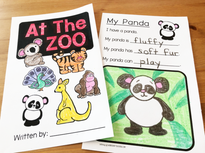 simple books with writing templates for first grade writing