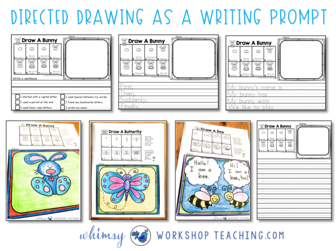 directed drawing with writing