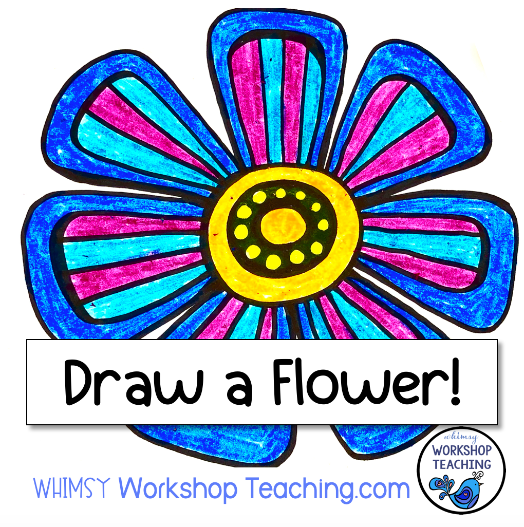 directed drawing flower Whimsy Teaching