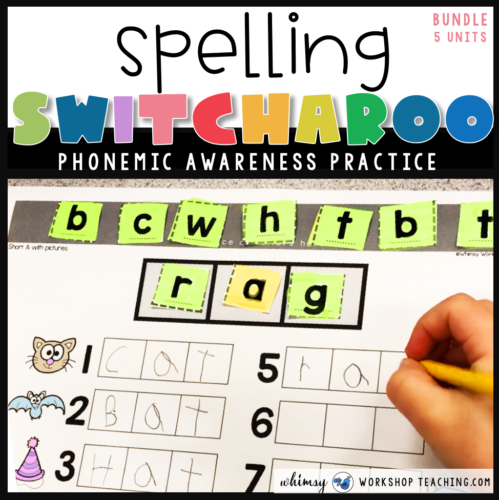 spelling switcheroo spelling practice pack cover