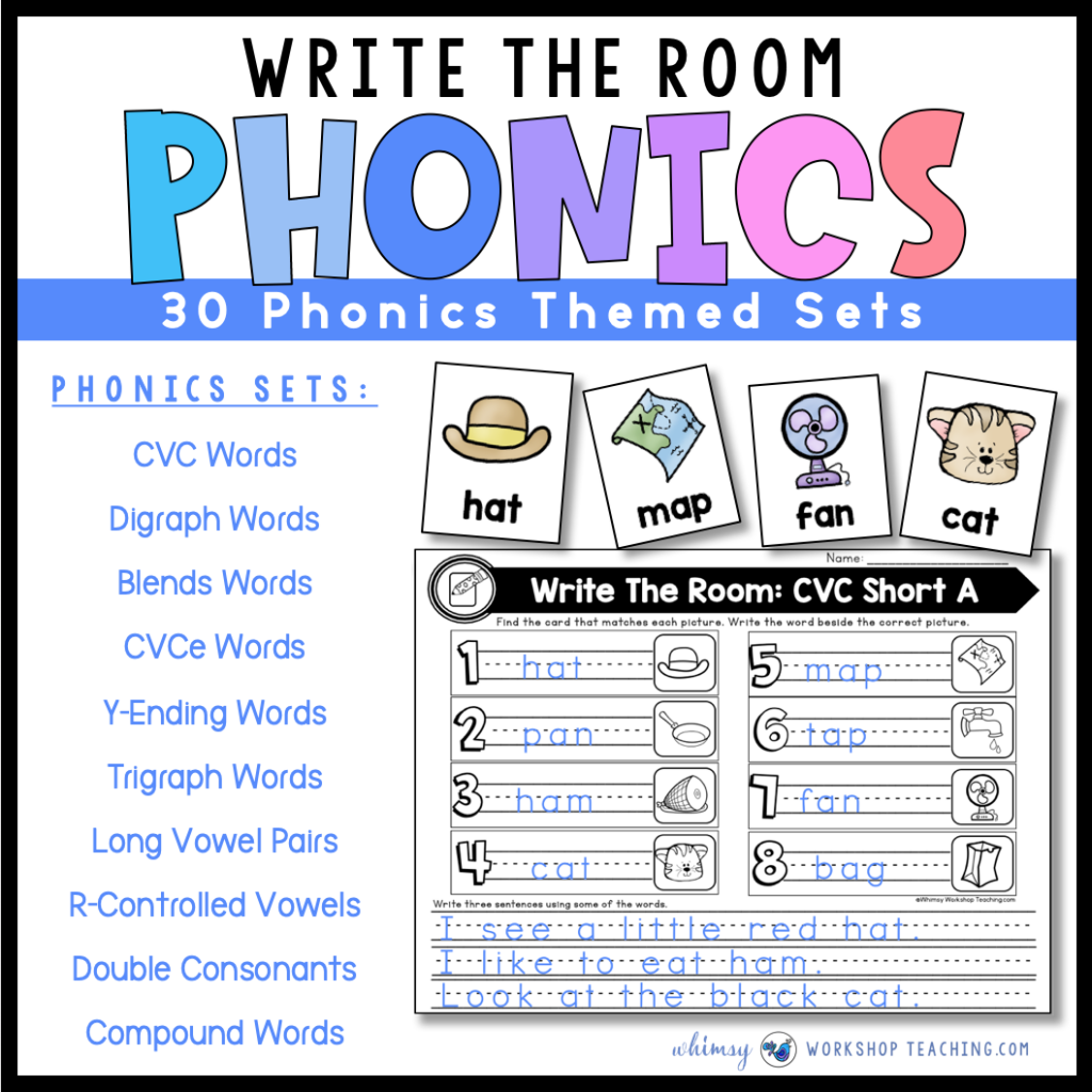 Phonics Station Activities: Write the Room