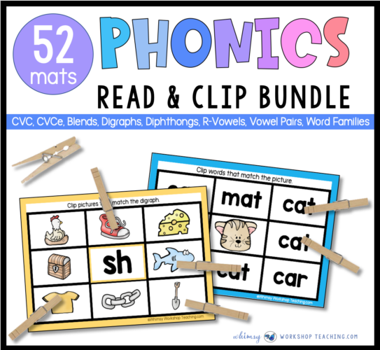 Phonics with Centers: Read and Clip Bundle