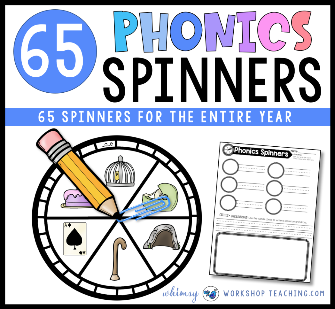 Phonics spinners for phonics word work